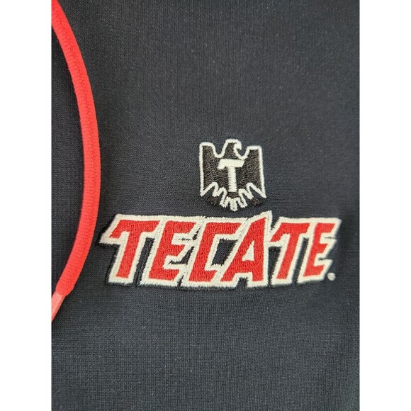 Tecate Beer Pullover‎ Hoodie Black Red Promotional Pocket Sweatshirt Size Large - Picture 3 of 14